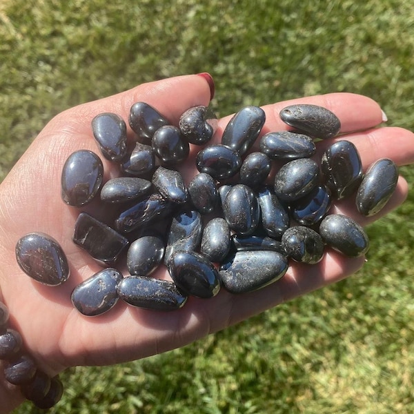 Hematite, Hematite Tumble, Hematite Crystal, Hematite Stone, Natural Hematite, Polished Hematite, Hematite Rock, Root Chakra Stone