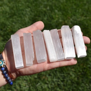 Selenite Stick, Selenite Wand, Selenite Bar, Raw Selnite, Natural Selenite, Selenite Crystal, Rough Selenite, 2.5&quot; Selenite, Grade A
