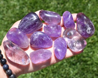 Amethyst Tumbled, Tumbled Amethyst, Gemmy Amethyst, Hand Polished Amethyst, Natural Amethyst, Brazilian Amethyst, Amethyst Crystal, Amethyst