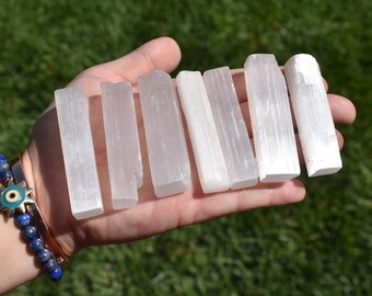 Selenite Stick, Selenite Wand, Selenite Bar, Raw Selnite, Natural Selenite, Selenite Crystal, Rough Selenite, 2.5" Selenite, Grade A