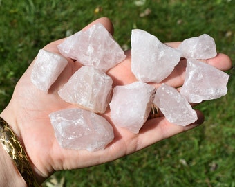 Rough Rose Quartz, Raw Rose Quartz, Rose Quartz Crystal, Natural Rose Quartz, Rose Quartz Chunk, Rose Quartz, India Rose Quartz, .5" - 1.5"