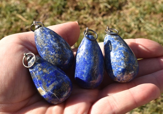 Teardrop Lapis Lazuli Pendant, Lapis Lazuli Neckl… - image 7