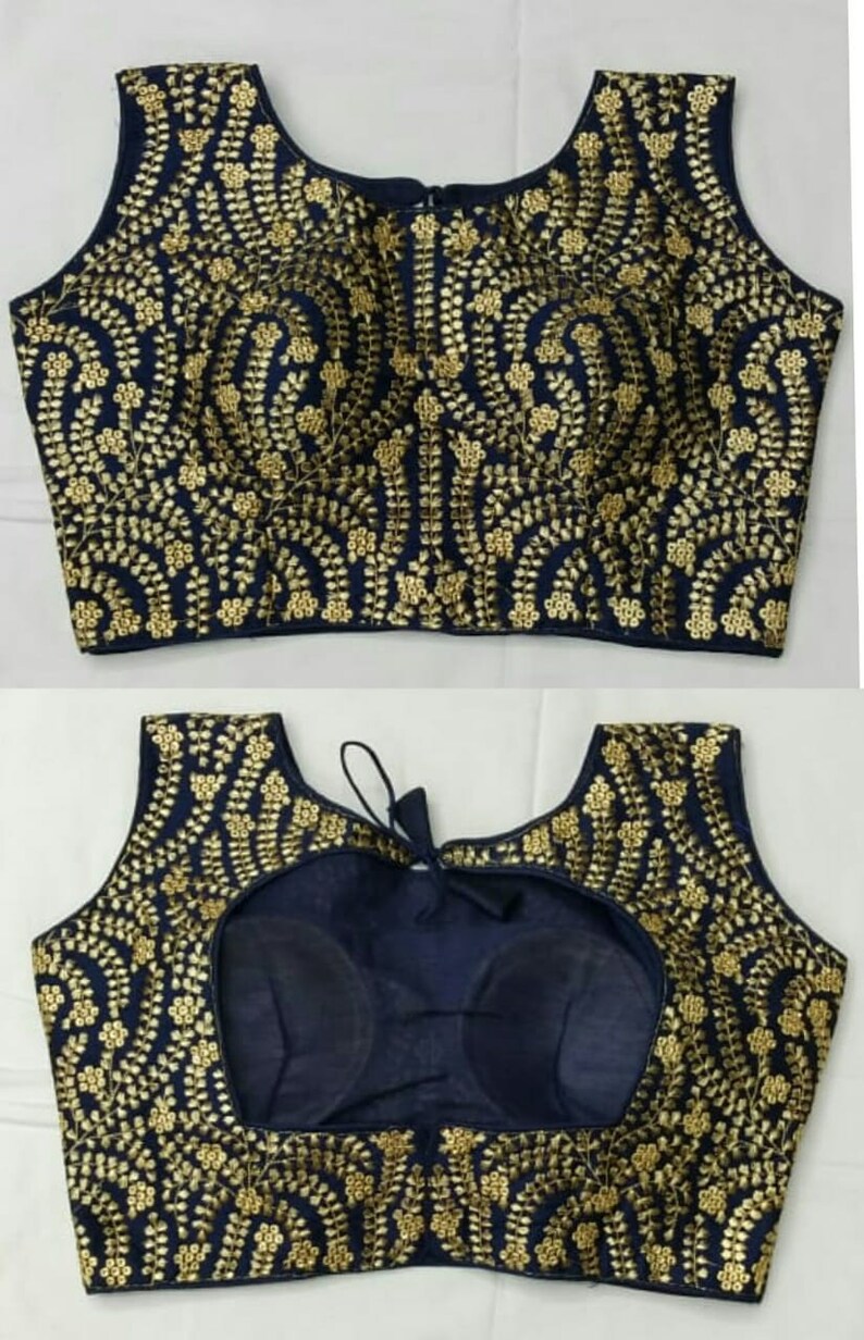 Readymade Beautiful 6 color Embroidery sequence work with back hook Blouse B01