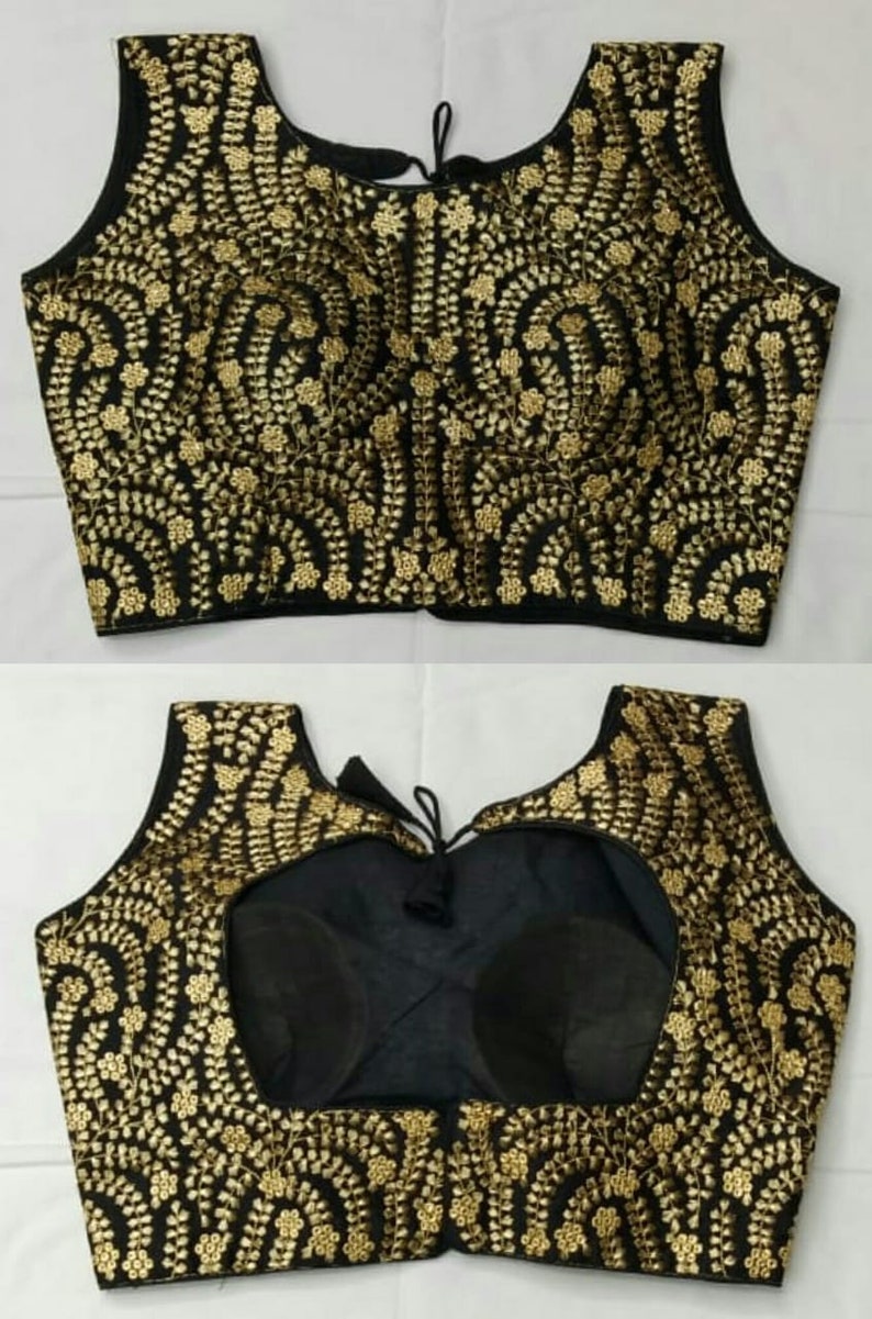 Readymade Beautiful 6 color Embroidery sequence work with back hook Blouse B01