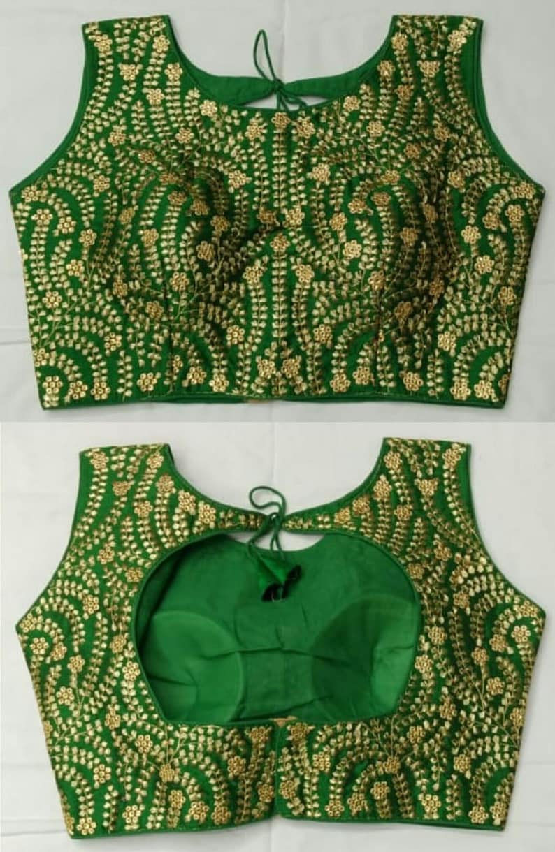 Readymade Beautiful 6 color Embroidery sequence work with back hook Blouse B01