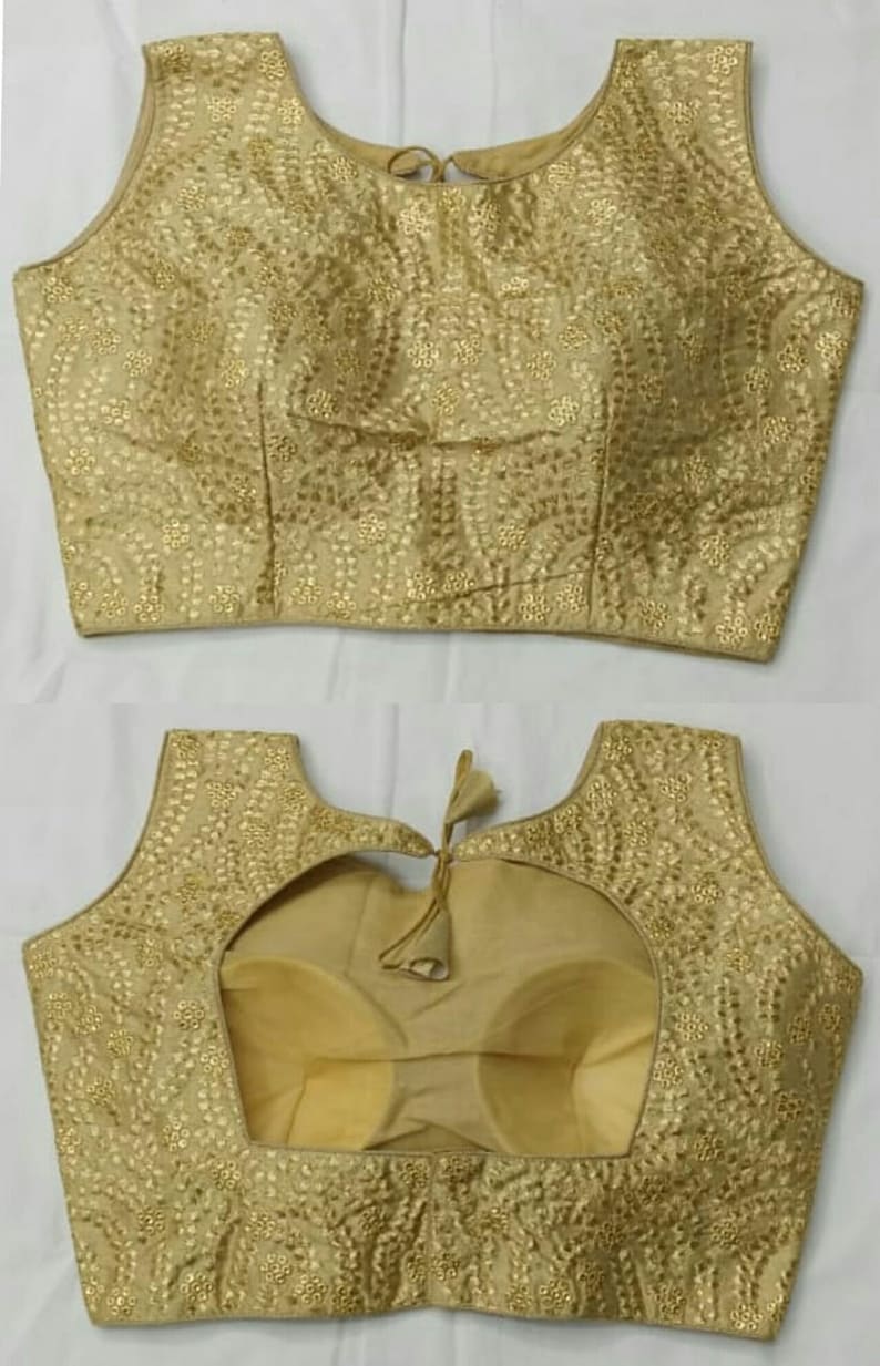 Readymade Beautiful 6 color Embroidery sequence work with back hook Blouse B01