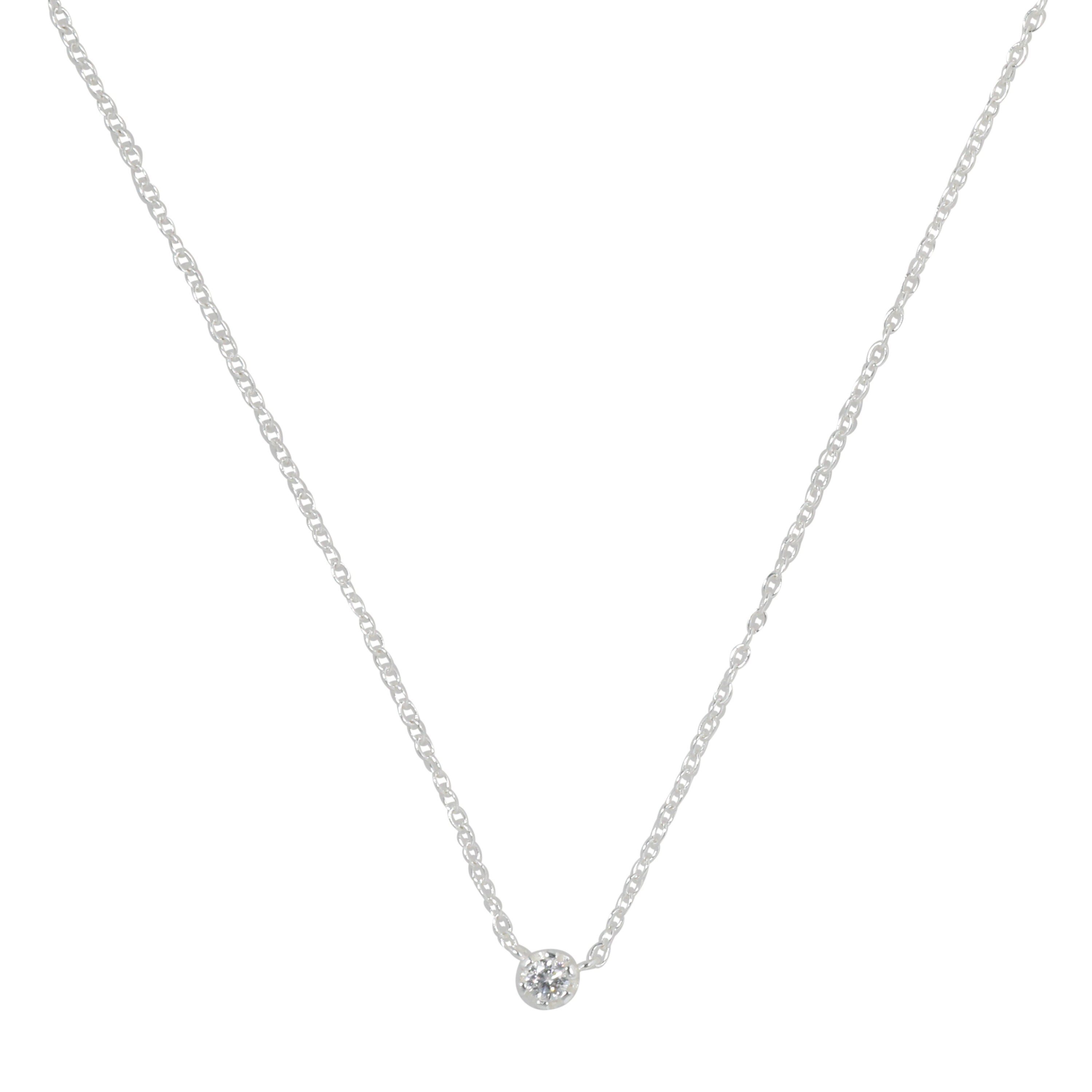 Dainty Silver Diamond Choker Necklace Diamond Choker Necklace 925