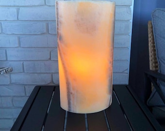 Table Lamp, Artisan Onyx Bedside Lamp: Unique Table Light for Stylish Decor, Bedroom Lamps, Unique Lamps