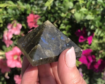 Labradorite Stone Labradorite Crystal Pyramid Gemstone Small