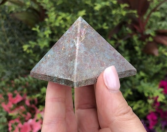 Ruby Kyanite Crystal Pyramid Natural Pyramid Gemstone Pyramids