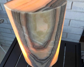 Bedside Table Lamp, Exquisite Onyx Bedside Lamp: Distinctive Table Light for Elegant Decor, Bedroom Lamps, Unique Lamps