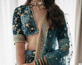 Peacock green shop lehenga choli