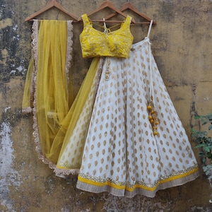 Yellow Georgette Lehenga Choli for Women | Indian Wedding Guest Outfit | Party Wear Lengha Choli for Girls | Ready to Wear Ethnic Dress