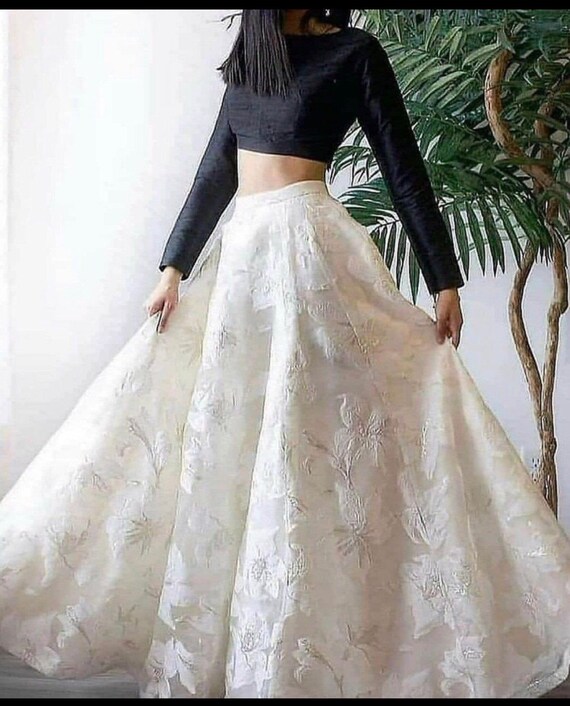 White Skirt Indian Wedding Crop Top 