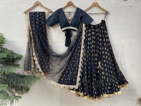 Pure georgette lehenga choli with dupatta sale