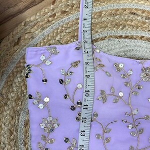 Georgette Lavender Embroidered Wedding Wear Lehenga Choli