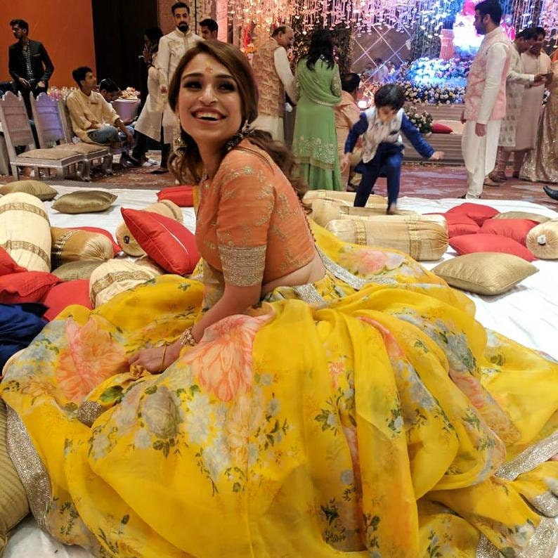 floral sabyasachi lehenga