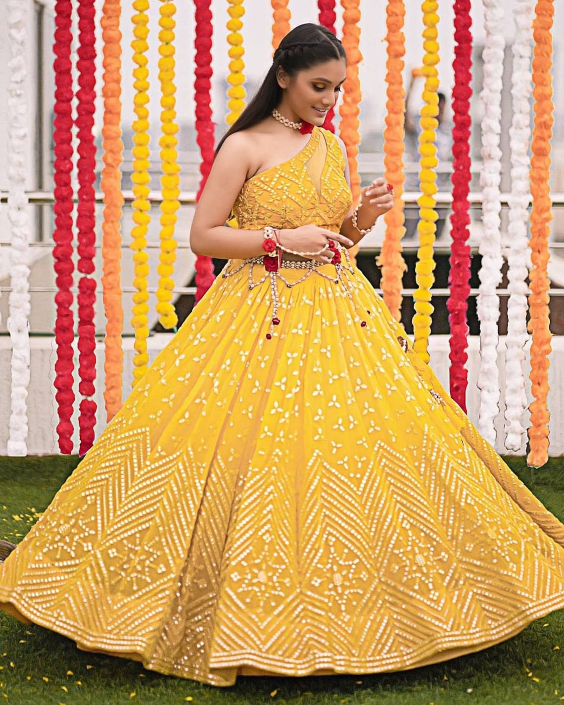 lehengas for haldi function