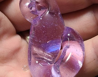 Pink Slyme Tentacle Pendant, Blown Glass Pendant, Glass Jewelry, Octopus Necklace