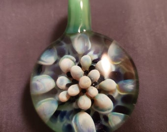 Glass Implosion Pendant, Blown Glass, Handmade Pendant, Glass Pendant
