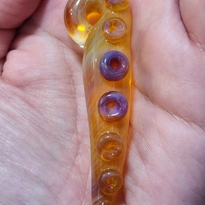 Glass Octopus Pendant, Hand Blown Glass Pendant, Handmade Glass Squid Jewelry, Tentacle Pendant