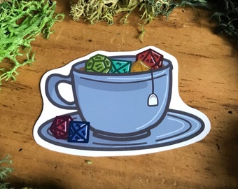 Dungeons and Dragons // dice goblin // tea sticker venyl // DM gift