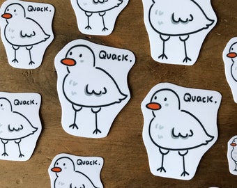 duck sticker glossy venyl // cute aesthetic