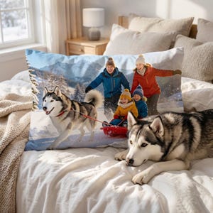 Benutzerdefinierte Foto Schlafkissenbezug Personalisierte Rechteck Bett Kissenbezug Sham Flachkissen Geschenk