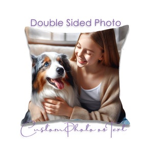 18&quot;x18&quot; Custom Cotton Cushion Cover| Personalized Photo/Text Pillow |  Cotton Pillowcase Custom| Custom Photos Gift Family Friends | GIFORUE