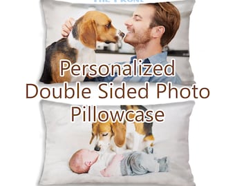Personalized Two-Sides Design Pillow Cover | Custom Double Sided Photo Pillow Case |Custom Two Photos Rectangle Pillow Sham 2 Sided |GIFORUE