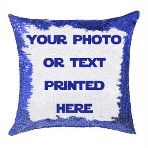 Custom Made Sequin Pillow | Personalized Photo/Text Pillow| Custom Magic Pillow | Awesome Gift | Hidden Message Personalized Pillow |GIFORUE