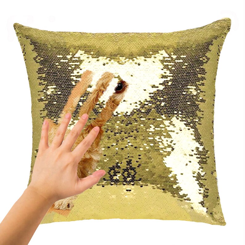 Custom Sequin Pillow Custom Photo Pillow Customized Magic Etsy