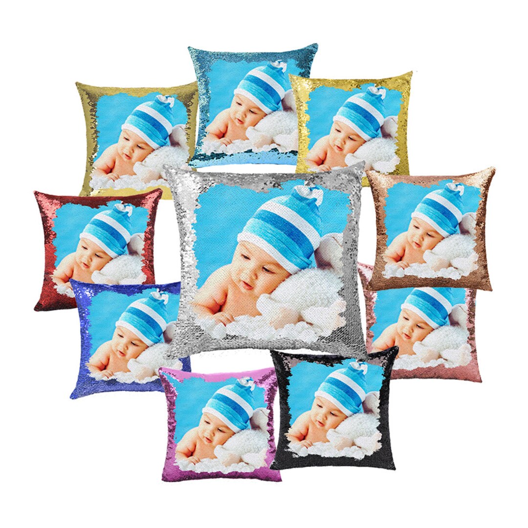 Personalized Sequin Pillow Cover Custom Sequin Cushion Etsy UK