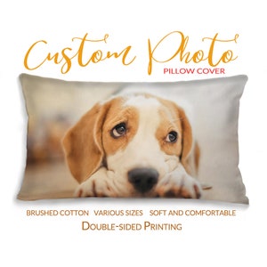 Oreiller de lit oblong personnalisé | Taie d'oreiller personnalisée avec photo et texte | Taie d'oreiller décorative pour canapé-lit | Cadeau d'anniversaire personnalisé, amis de la famille | GIFORUE