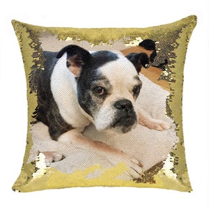 Sequin Pillow Personalized Custom Photo/text Pillow Custom Magic Pillow ...