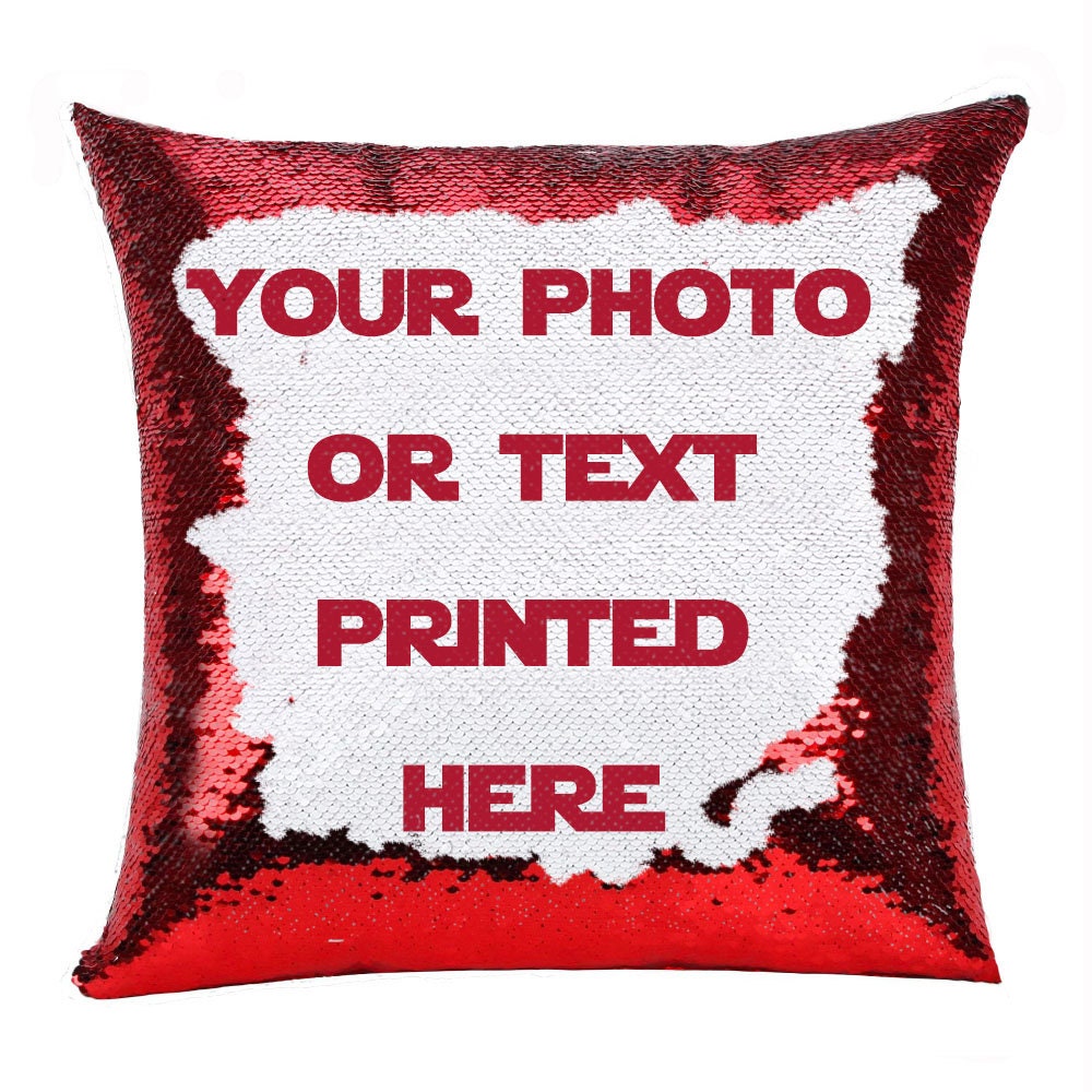 custom sequin pillow with hidden message