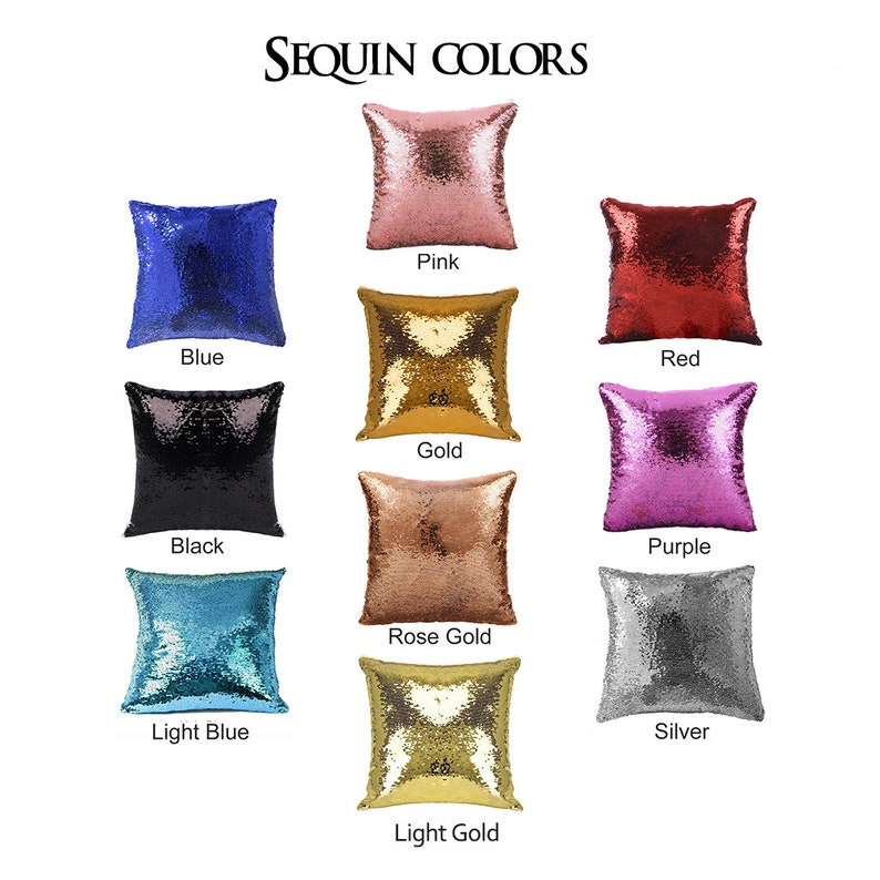 Sequin Pillow Personalized Custom Photo/text Pillow Custom Etsy