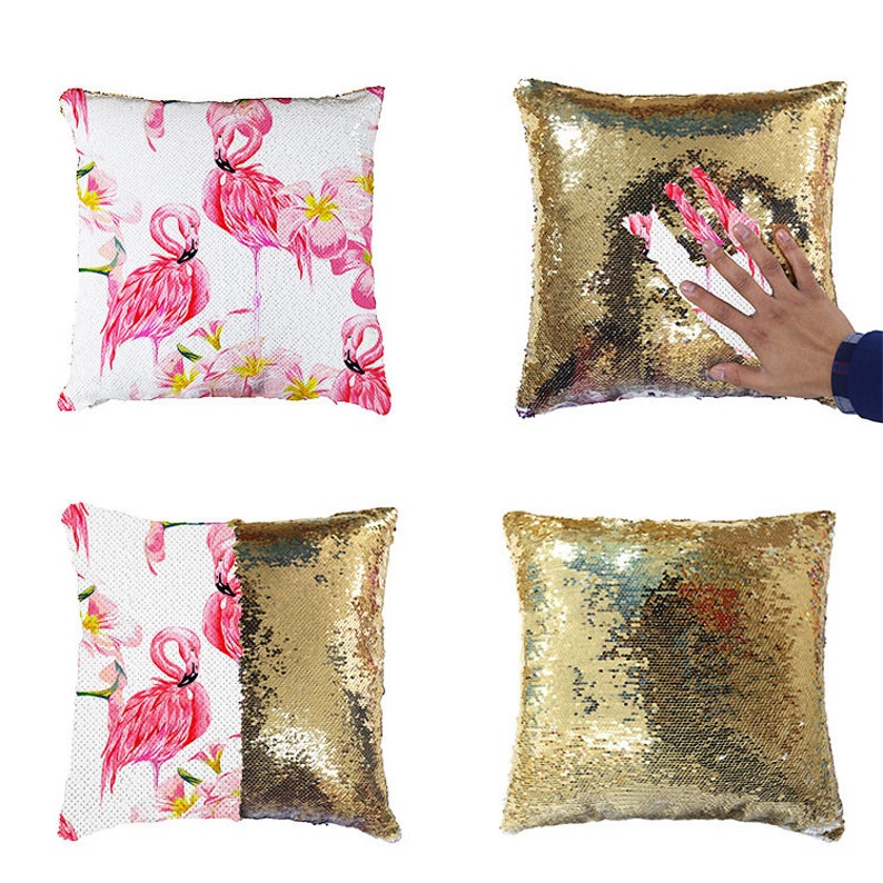 Custom Sequin Pillow Custom Photo Pillow Customized Magic Etsy