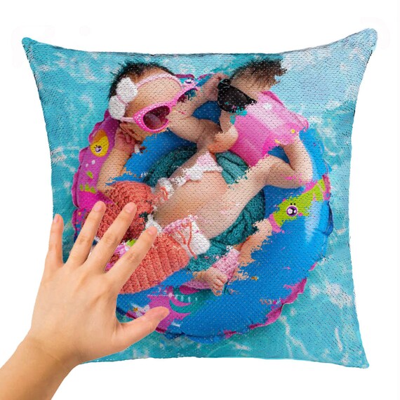 etsy personalized sequin pillow