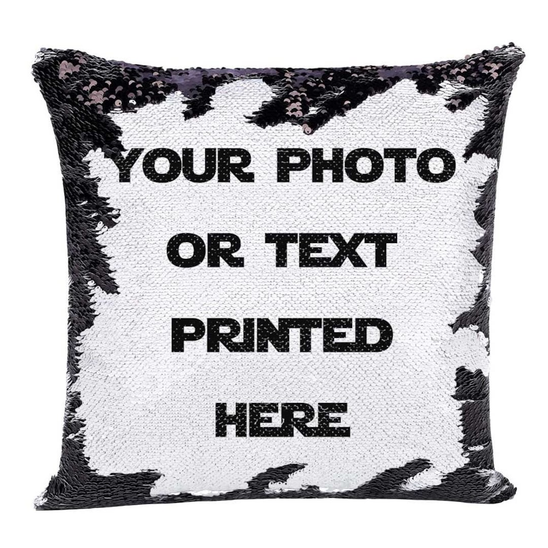 Sequin Pillow Personalized Custom Photo/text Pillow Custom Magic Pillow