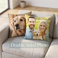 Personalized Cotton Pillow Two Photos Custom Double sided Photo Cushion Cover Decorative Throw Pillows