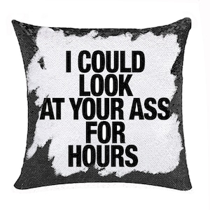 Regalo divertido personalizado / Almohada de lentejuelas ridícula personalizada / Almohada mágica personalizada / Almohada de lentejuelas con texto de foto oculto / Regalo humorístico / GIFORUE