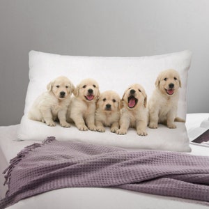Taie d'oreiller photo personnalisée pour grand lit | Taie d'oreiller décorative pour très grand lit | Housse de coussin pour couchage standard en coton | Cadeau pour un anniversaire entre amis de la famille|GIFORUE