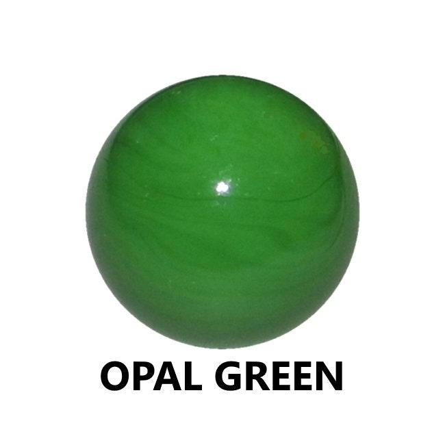 1 25mm Opaque Opal Green Glass Marbles Etsy