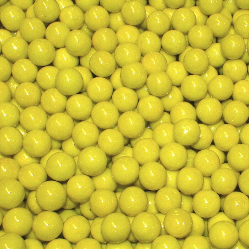 Bag Of 50 9/16 14mm Yellow Glass Marbles Etsy