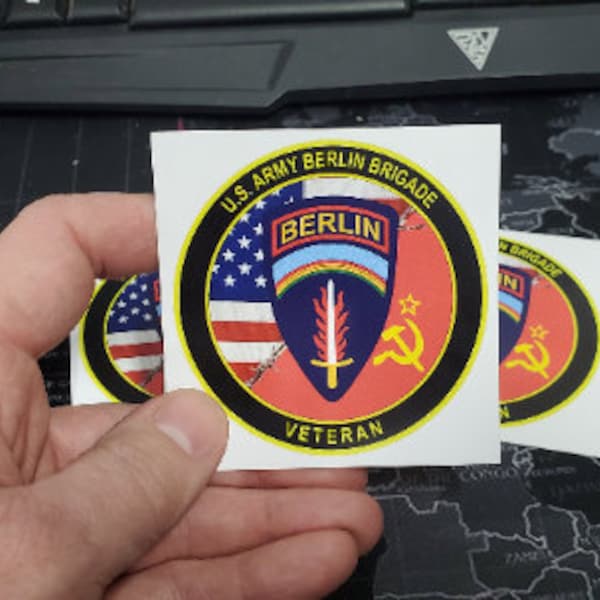 3" diameter Berlin Brigade Veteran Sticker