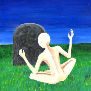 PRINT AT HOME - Digital download, grief art. We Still Have a Relationship with Them. Painting 2 of 4.