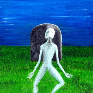 PRINT AT HOME. Grief art digital download: We Still Have a Relationship with Them. Painting 3 of 4.