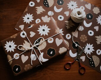 Christmas cookies wrapping paper
