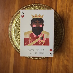 Cartão Rei do Meu Coração - Cartão postal, cartão de dia dos namorados, outro cartão significativo